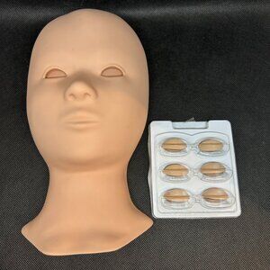 New with tags Eyelash training mannequin w/ 6 removable eyelids